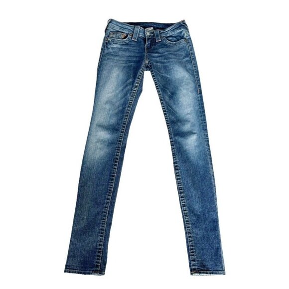 True Religion Women's Sz 24 x 32 Stella Low Rise Stretch Skinny Jeans - Picture 2 of 10